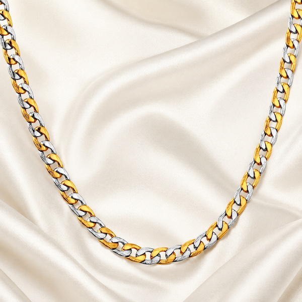 Andreas	Cuban Necklace | Waterproof Two Tone