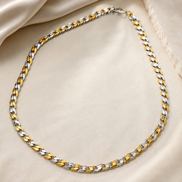 Andreas	Cuban Necklace | Waterproof Two Tone