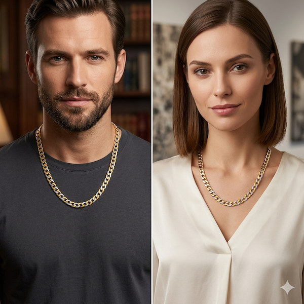 Andreas	Cuban Necklace | Waterproof Two Tone