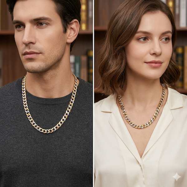 Andreas	Cuban Necklace | Waterproof Two Tone