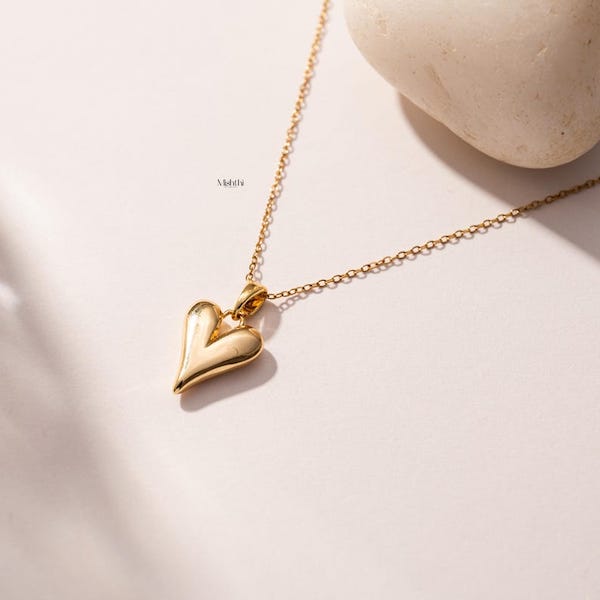 Ayna Heart Necklace | Waterproof 18k Gold