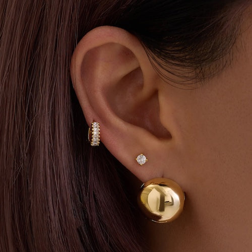 Gleam Ball Huggie Hoops
