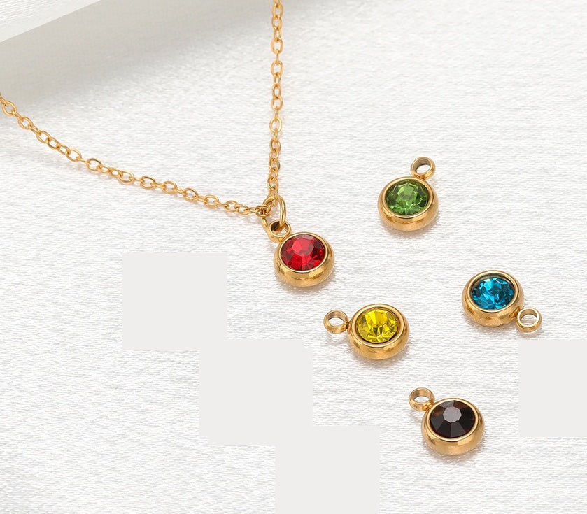Sinead Waterproof  Round Gemstone Charms 5mm Gold