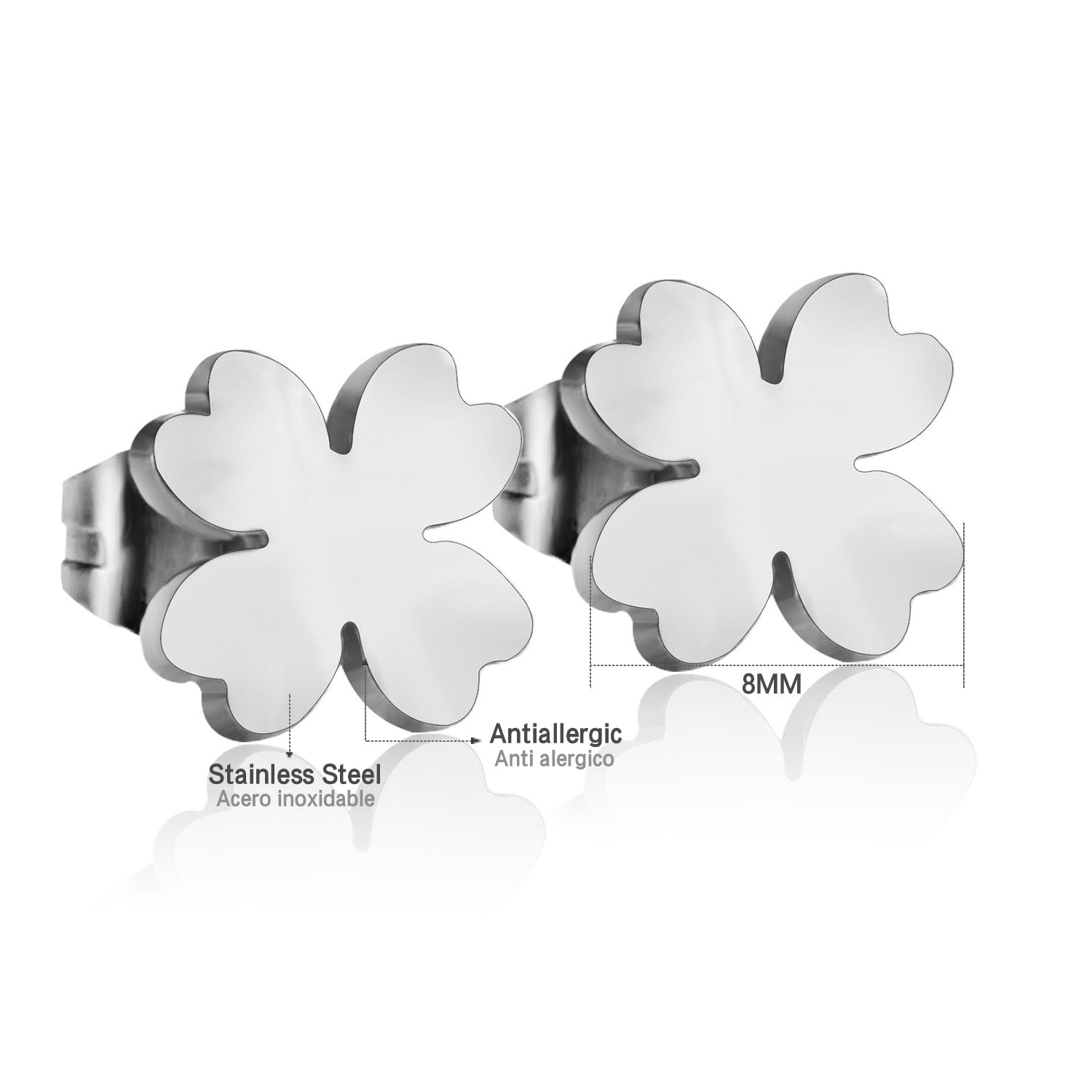 Estela 4 Petal Clover Studs