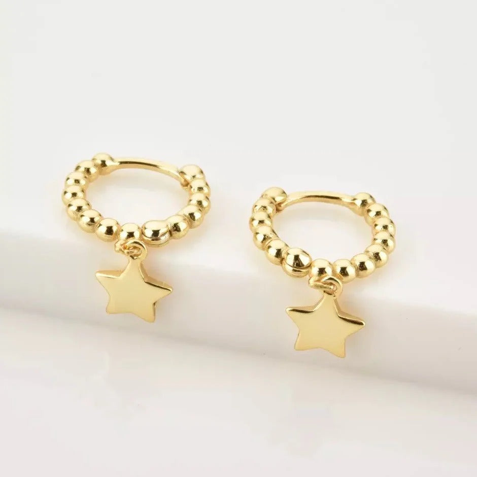 Lark Beaded Hoops Earrings