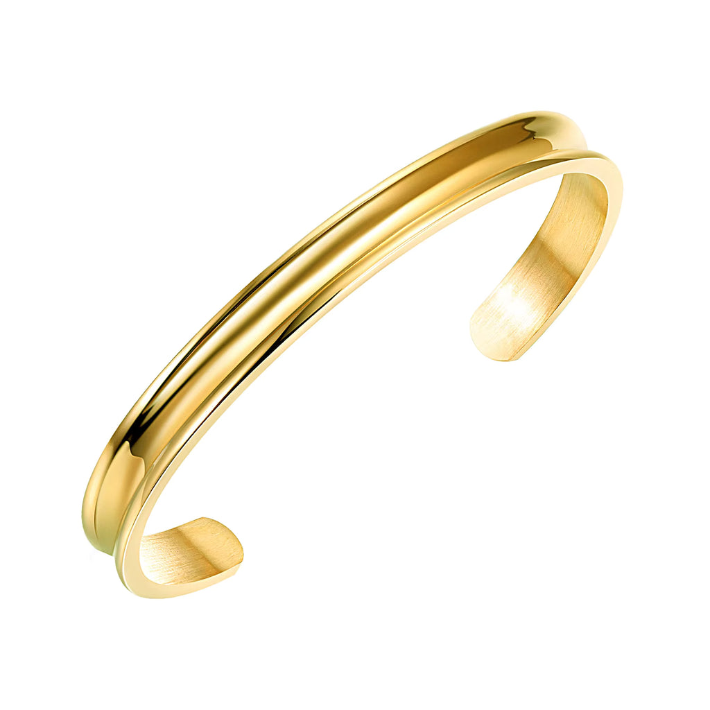 Renes Cuff Bangle | Waterproof Waterproof 18k Gold & Silver