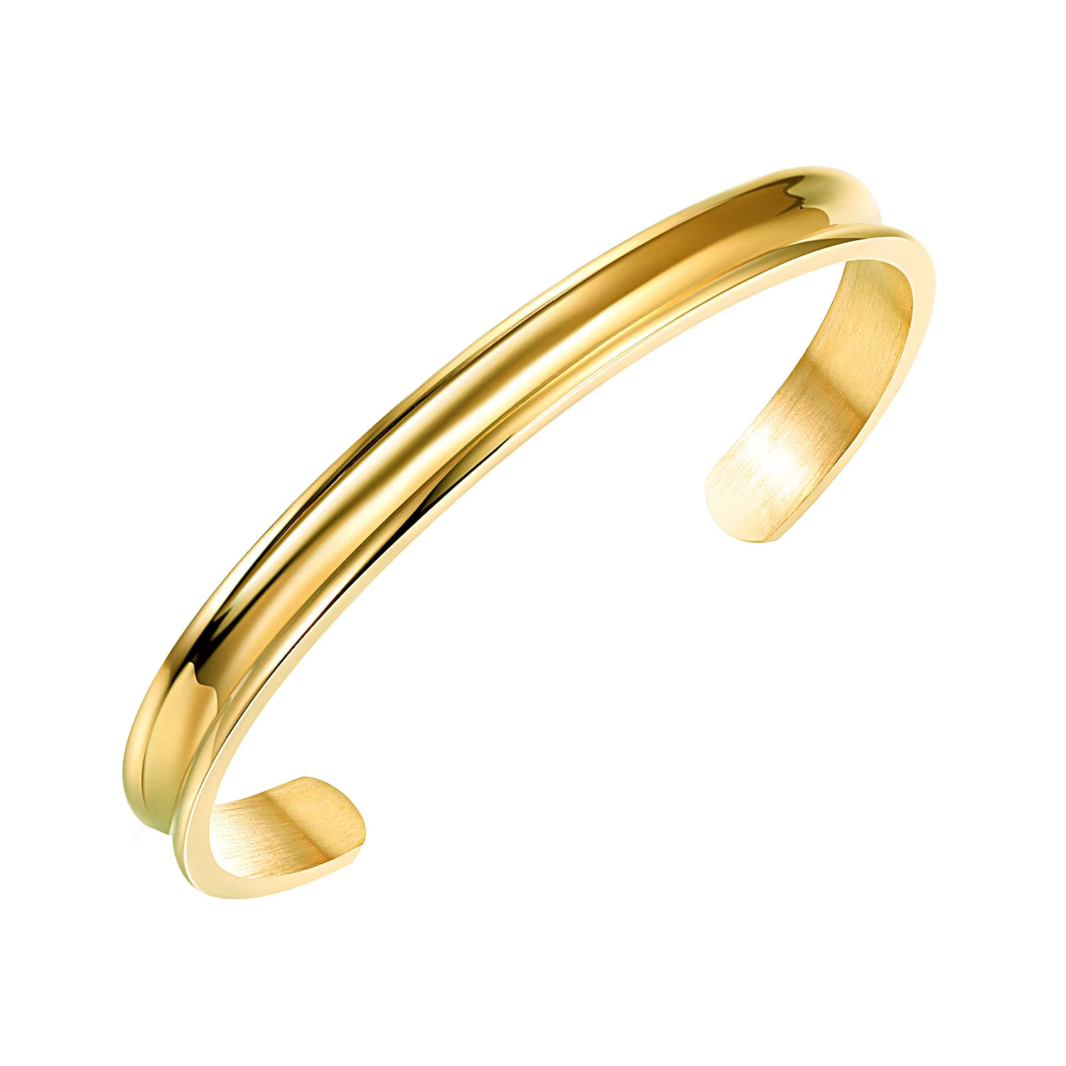 Renes Cuff Bangle | Waterproof Waterproof 18k Gold & Silver