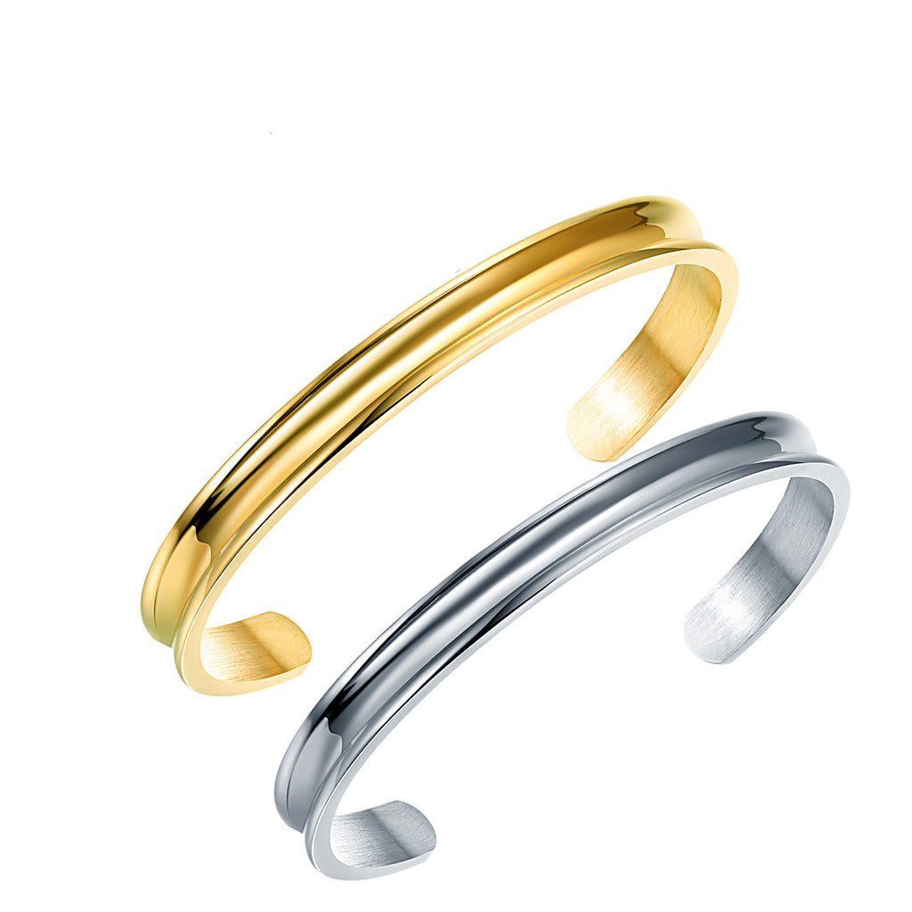 Renes Cuff Bangle | Waterproof Waterproof 18k Gold & Silver