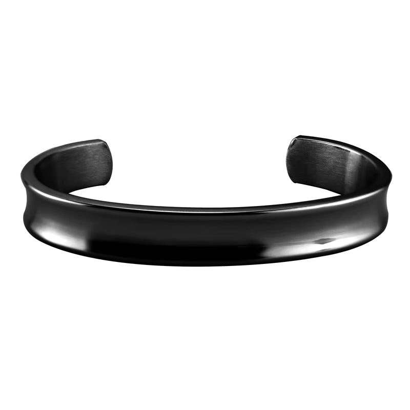 Renes Cuff Bangle Bracelet | Waterproof Black
