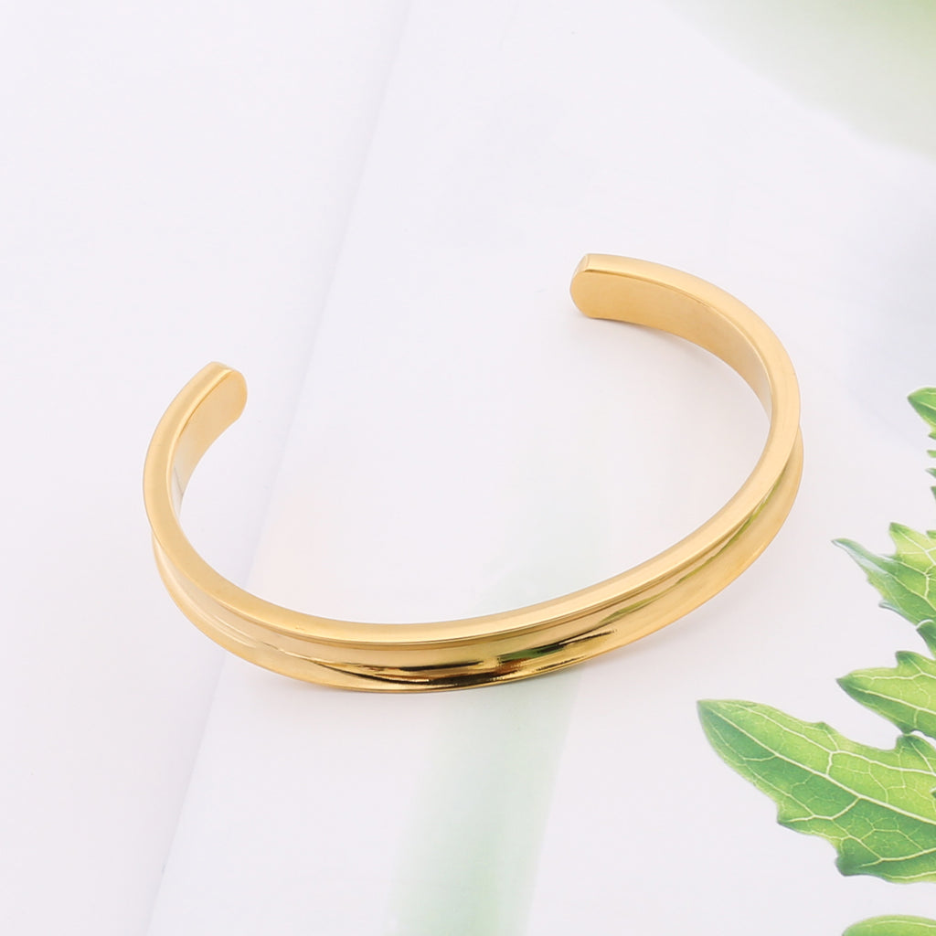 Renes Cuff Bangle | Waterproof Waterproof 18k Gold & Silver