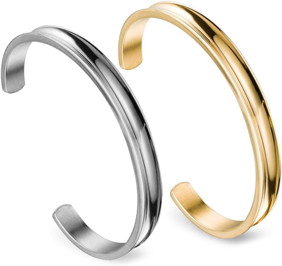 Renes Cuff Bangle | Waterproof Waterproof 18k Gold & Silver
