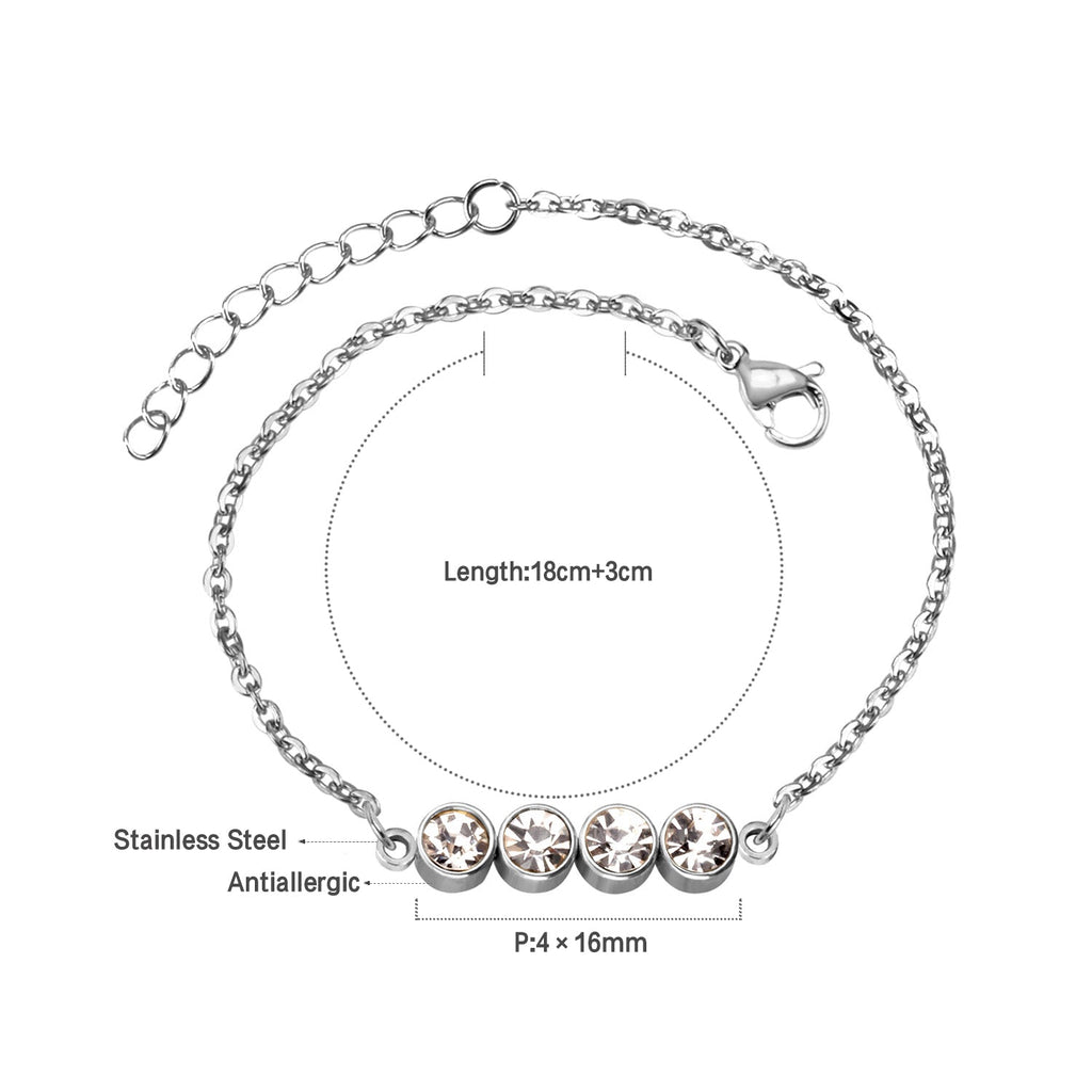 Hermes 4 Stone Gold Bracelet