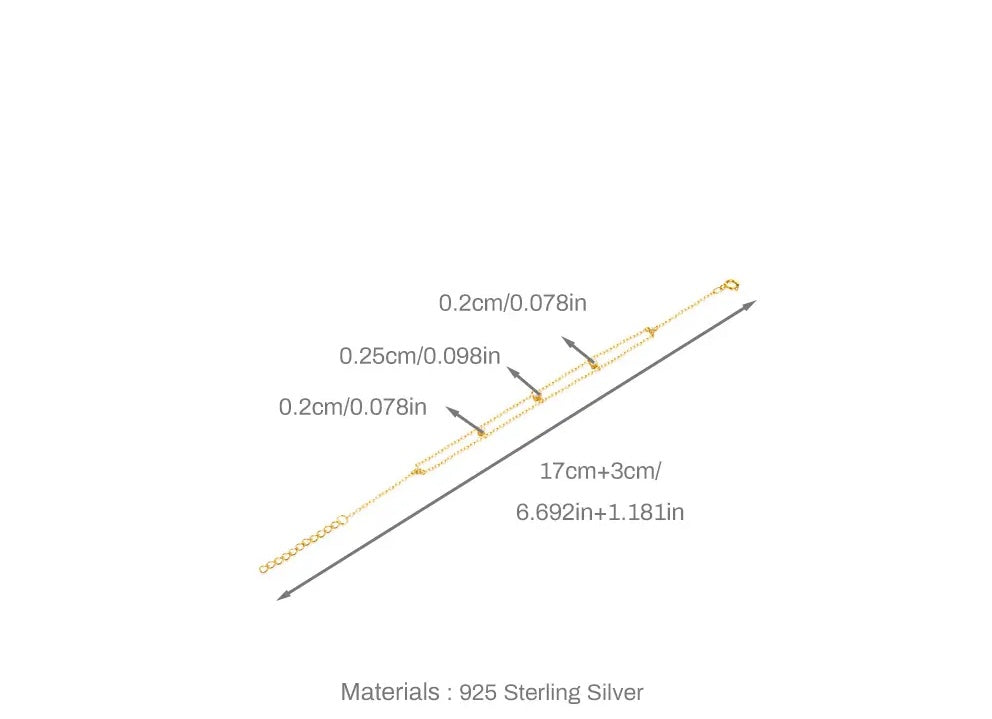 Parkisa Crystal-Studded Double Chain Bracelet