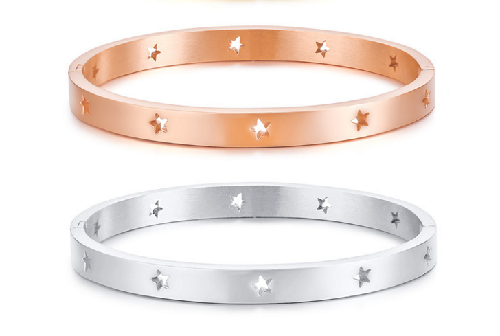 Deirdre Flower Cut-out Hinged Bangle Bracelet