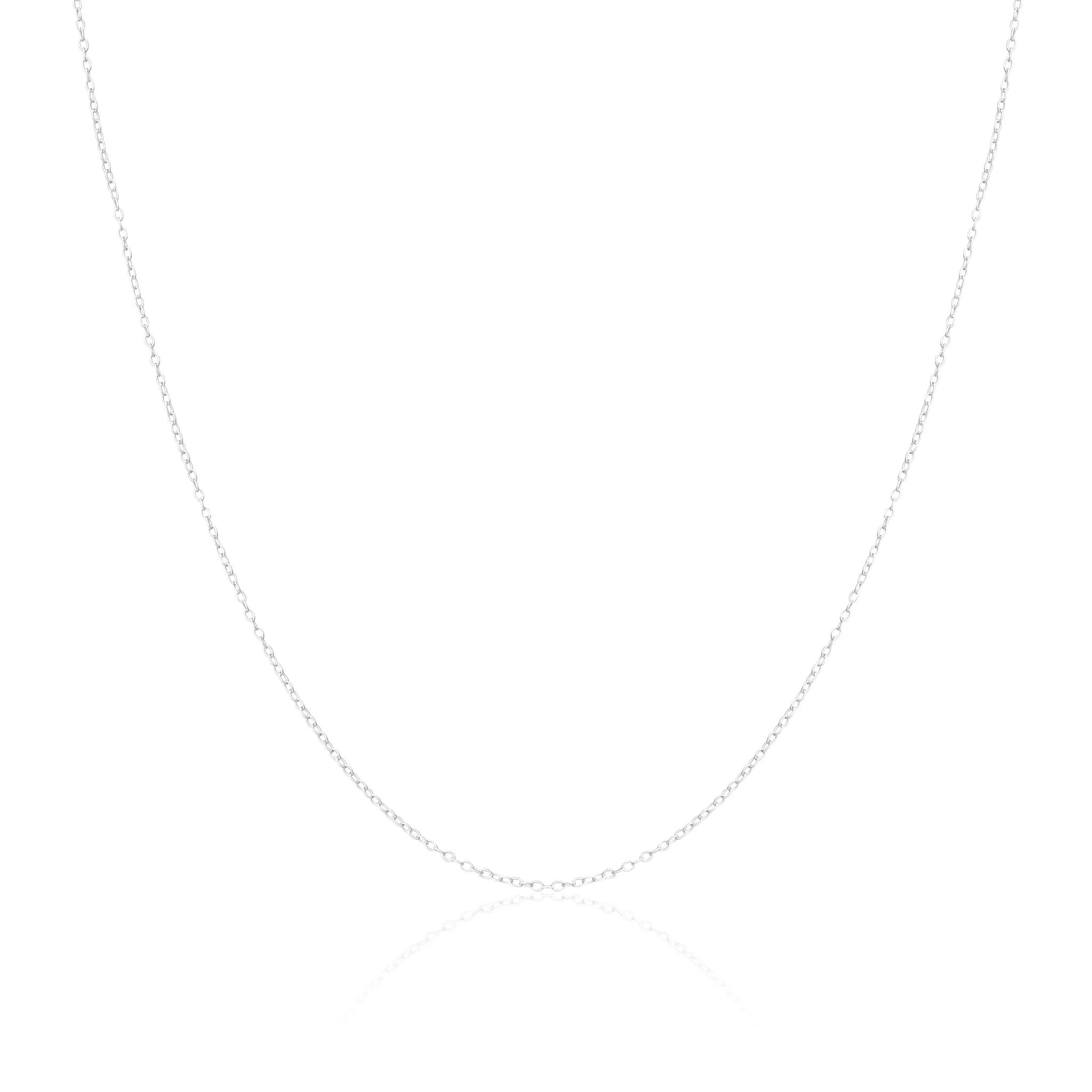 Aisling 1mm Dainty Cable Chain	Necklace 45+5cm