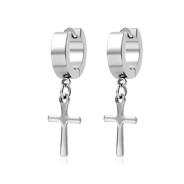 Samara Cross Hoops | Waterproof 18k Gold, Silver & Black
