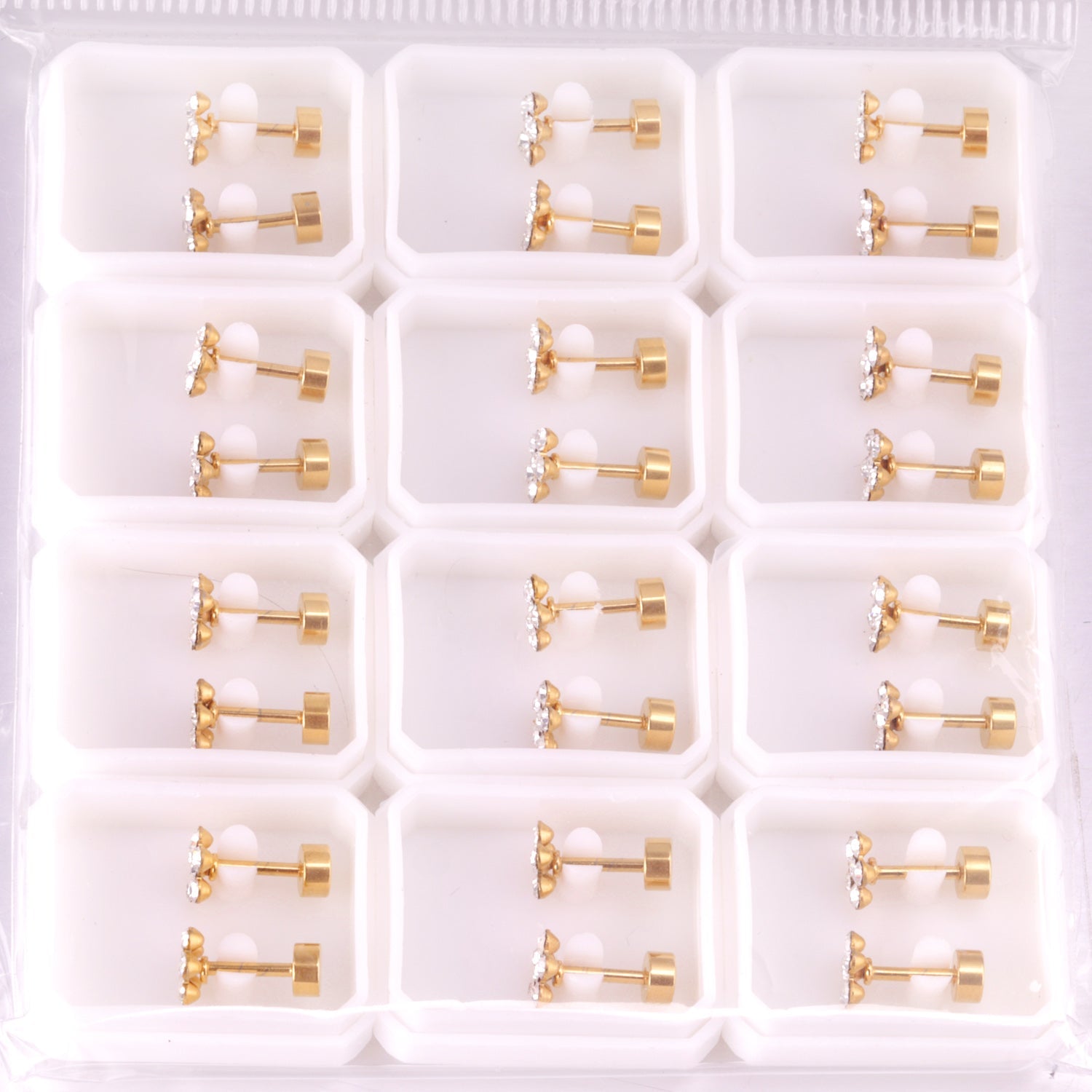 Ananda Five Petal Flower Flat Back Studs