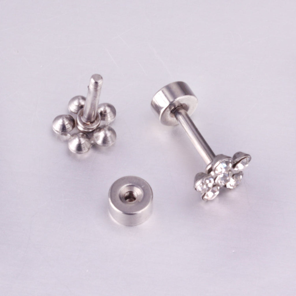 Ananda Five Petal Flower Flat Back Studs