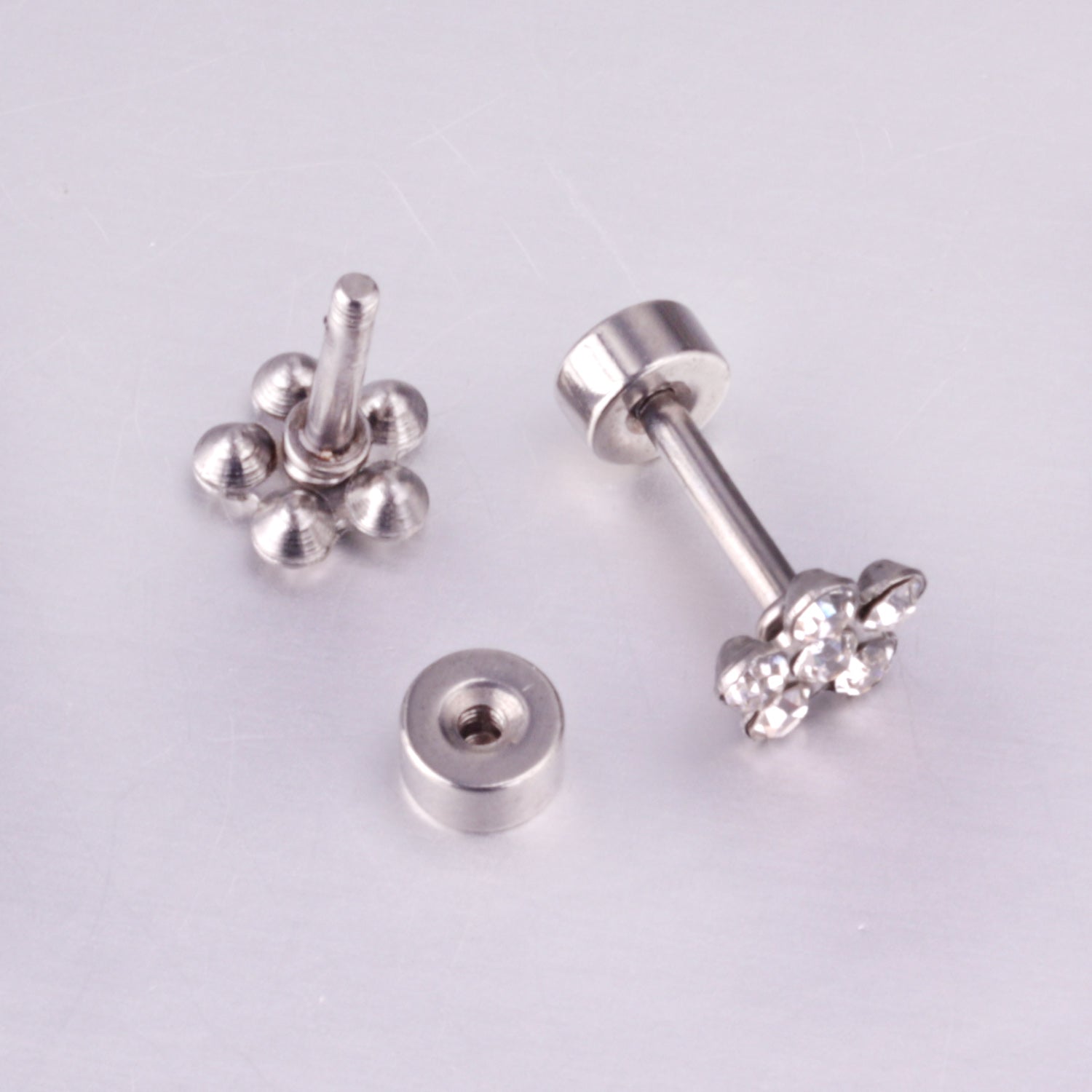 Ananda Five Petal Flower Flat Back Studs