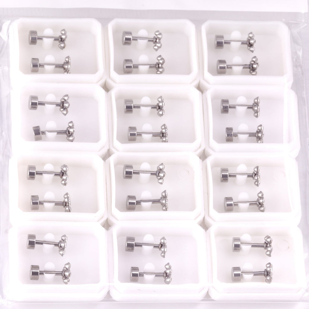 Ananda Five Petal Flower Flat Back Studs