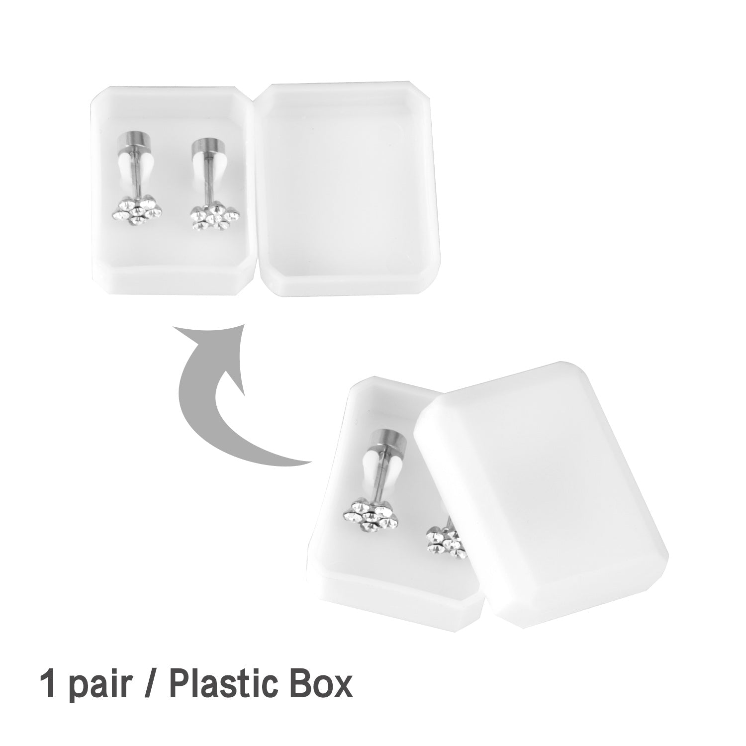 Ananda Five Petal Flower Flat Back Studs