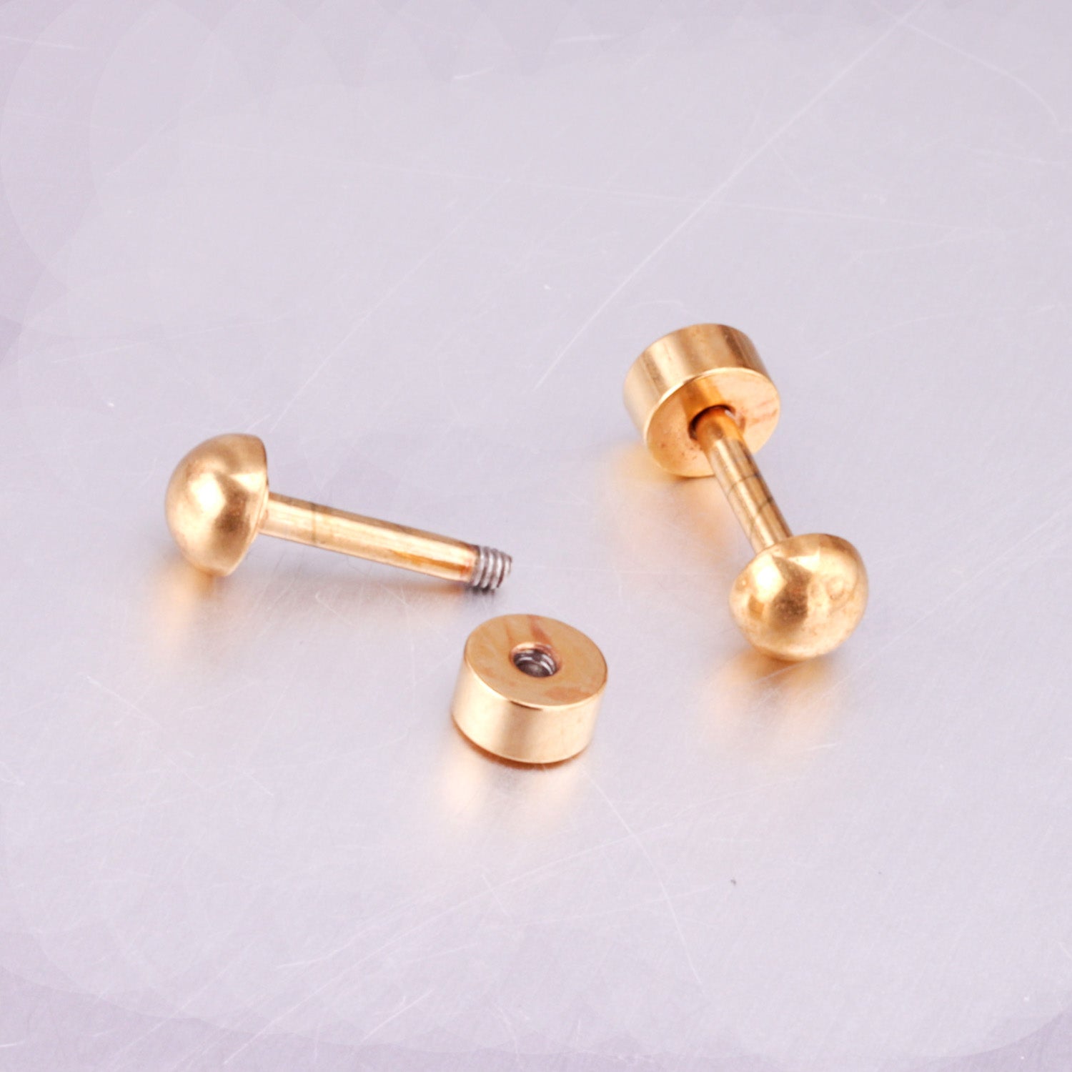 Aurora Round Belly Flat Back Studs