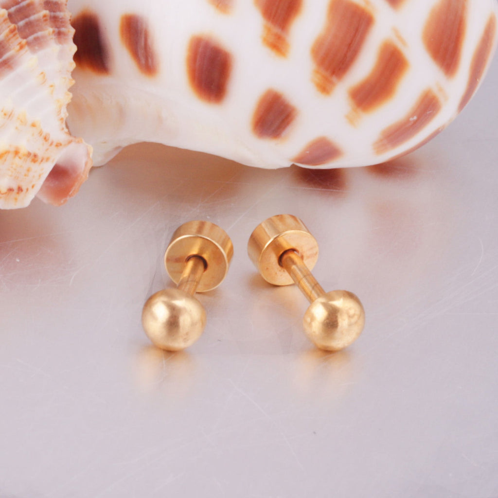 Aurora Round Belly Flat Back Studs