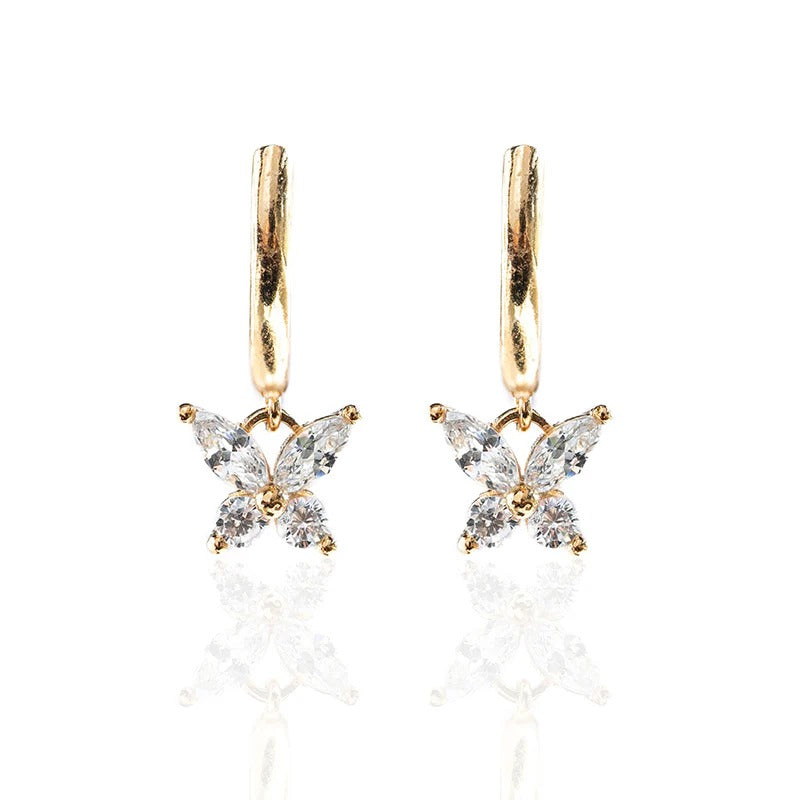 Elle Crystal Hoops Earrings