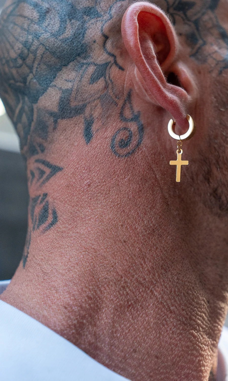 Vera Cross Hoops | Waterproof 18k Gold & Silver