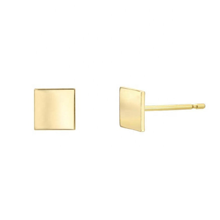 Flora Plain Square	Studs