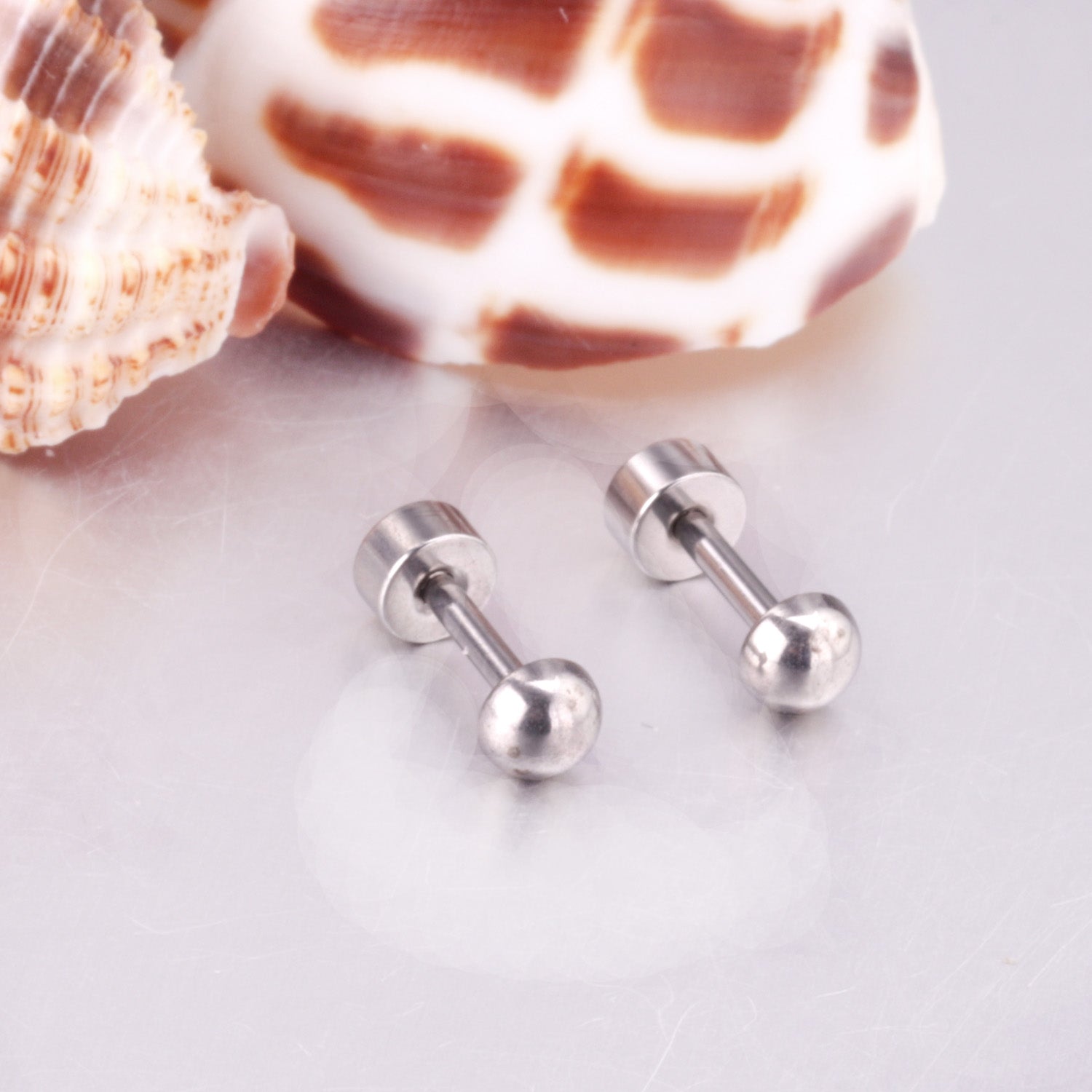 Aurora Round Belly Flat Back Studs