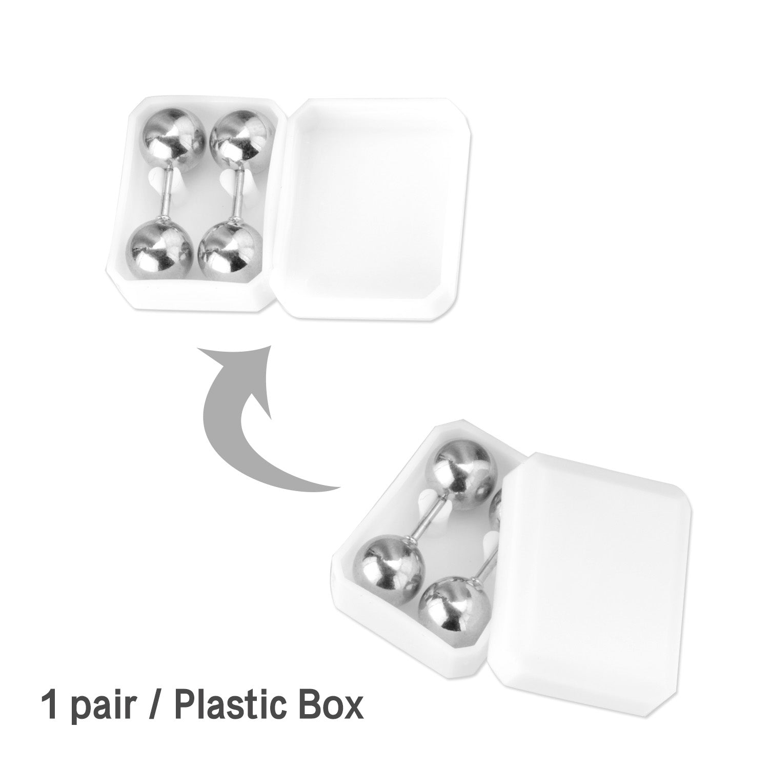Belis Dumbell Design Flat Back Studs