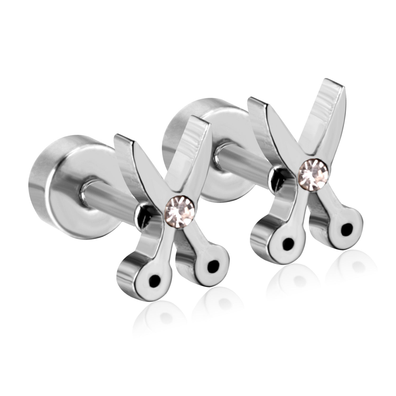 Beletriz Snippy Scissors Flat Back Studs