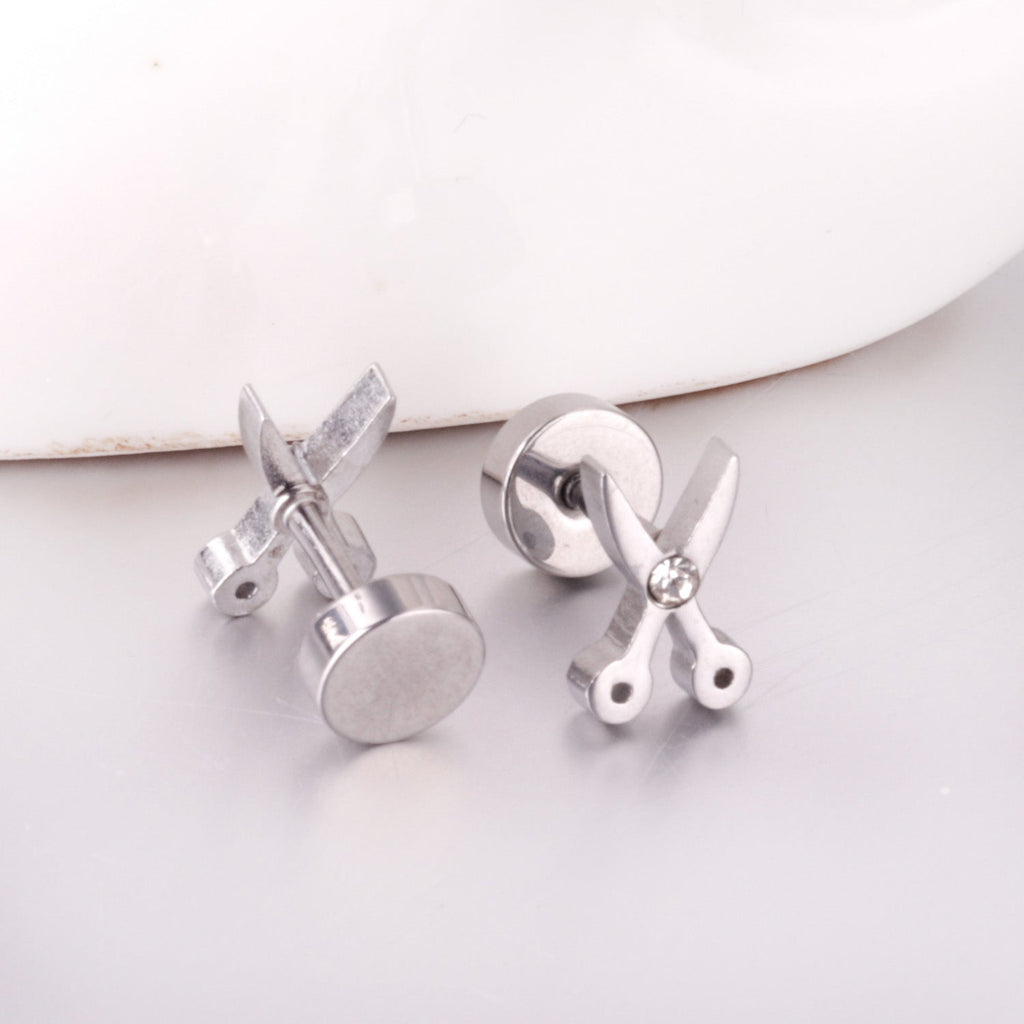 Beletriz Snippy Scissors Flat Back Studs