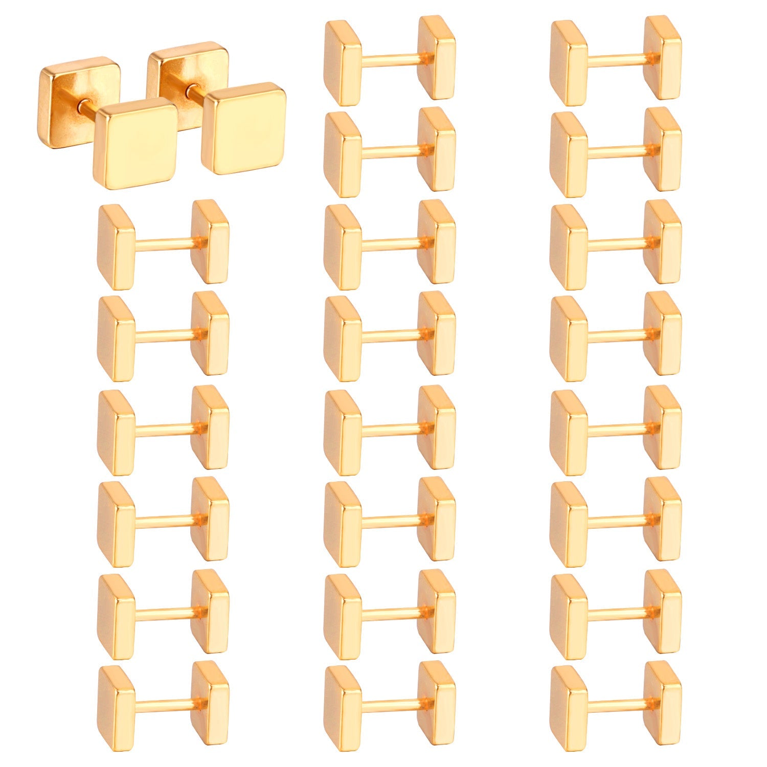 Beatriz Square  Flat Back Studs
