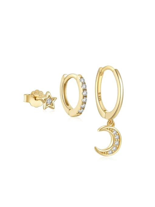 Tess 3 Piece Studs & Hoops Earrings Set
