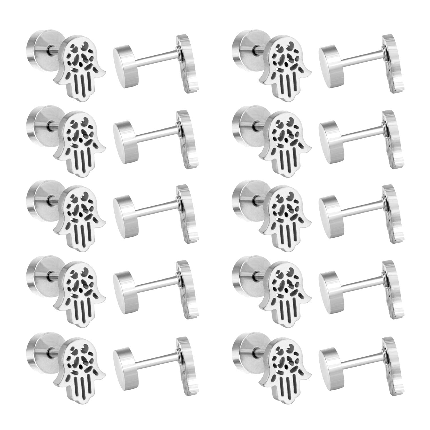 Cleo Hamsa Hand	Flat Back Studs