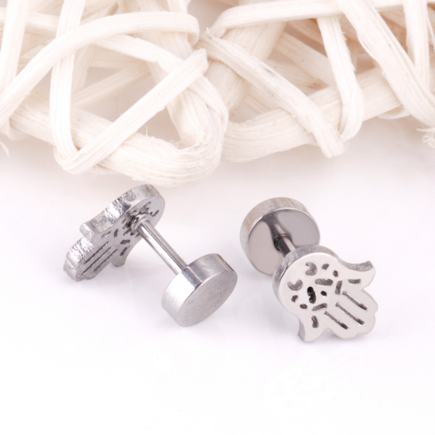 Cleo Hamsa Hand	Flat Back Studs
