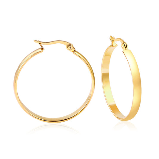 Electra Wide Hoops | Waterproof 18k Gold & Silver
