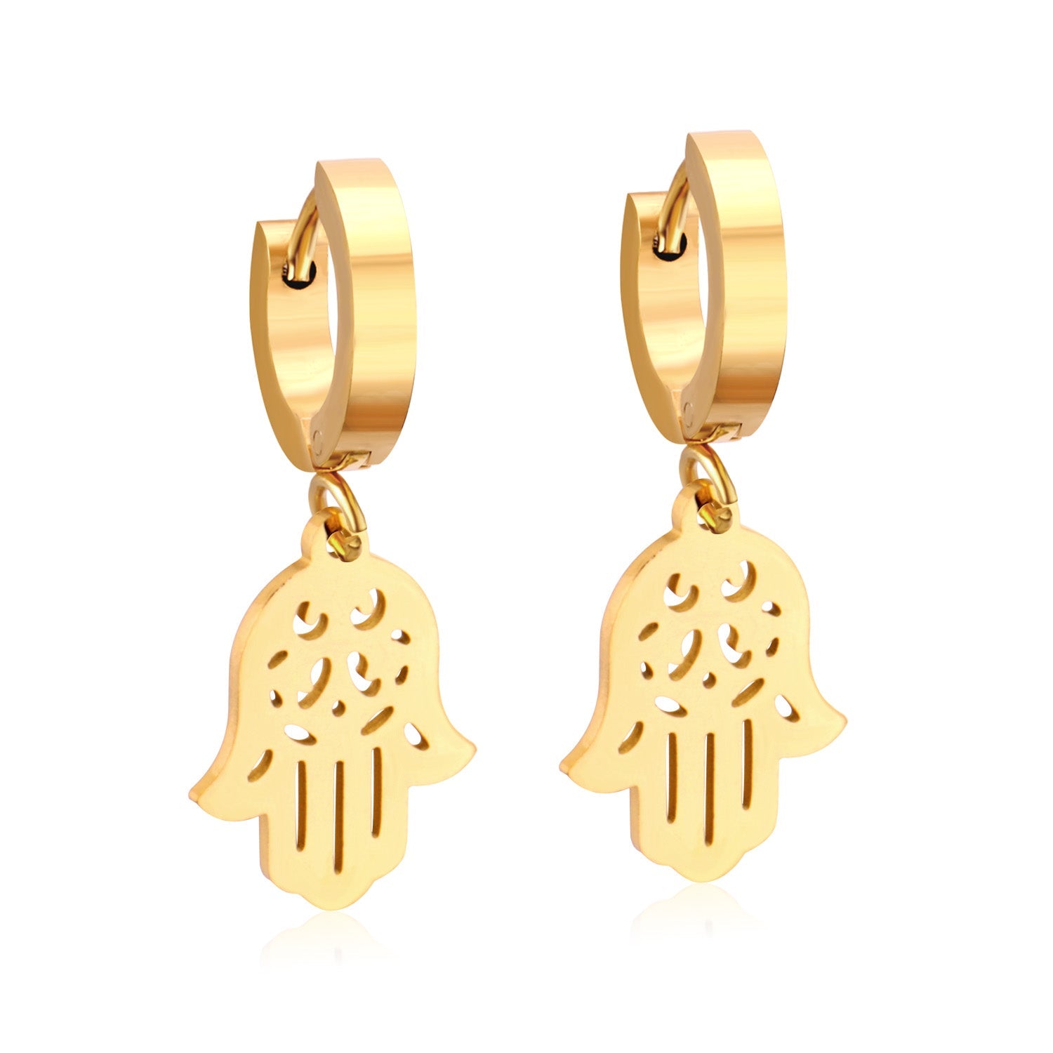Hermione Hamsa Hand Hoops