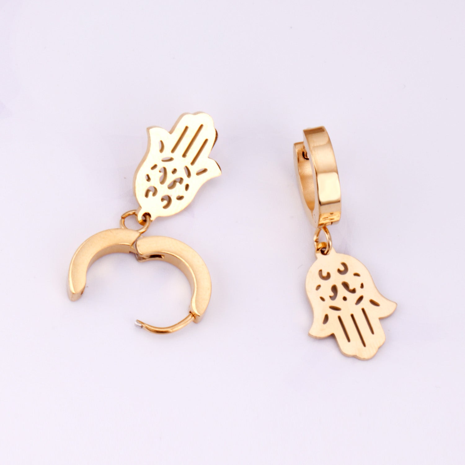 Hermione Hamsa Hand Hoops