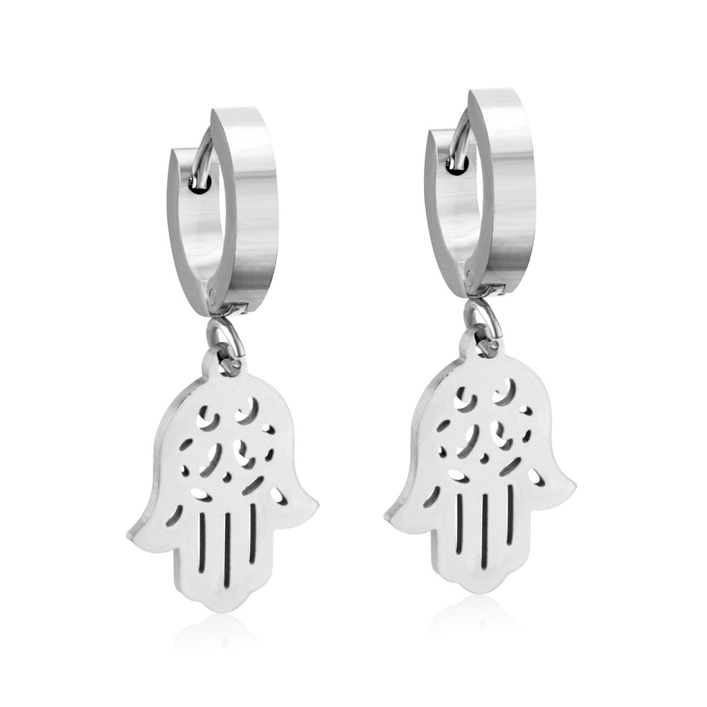 Hermione Hamsa Hand Hoops