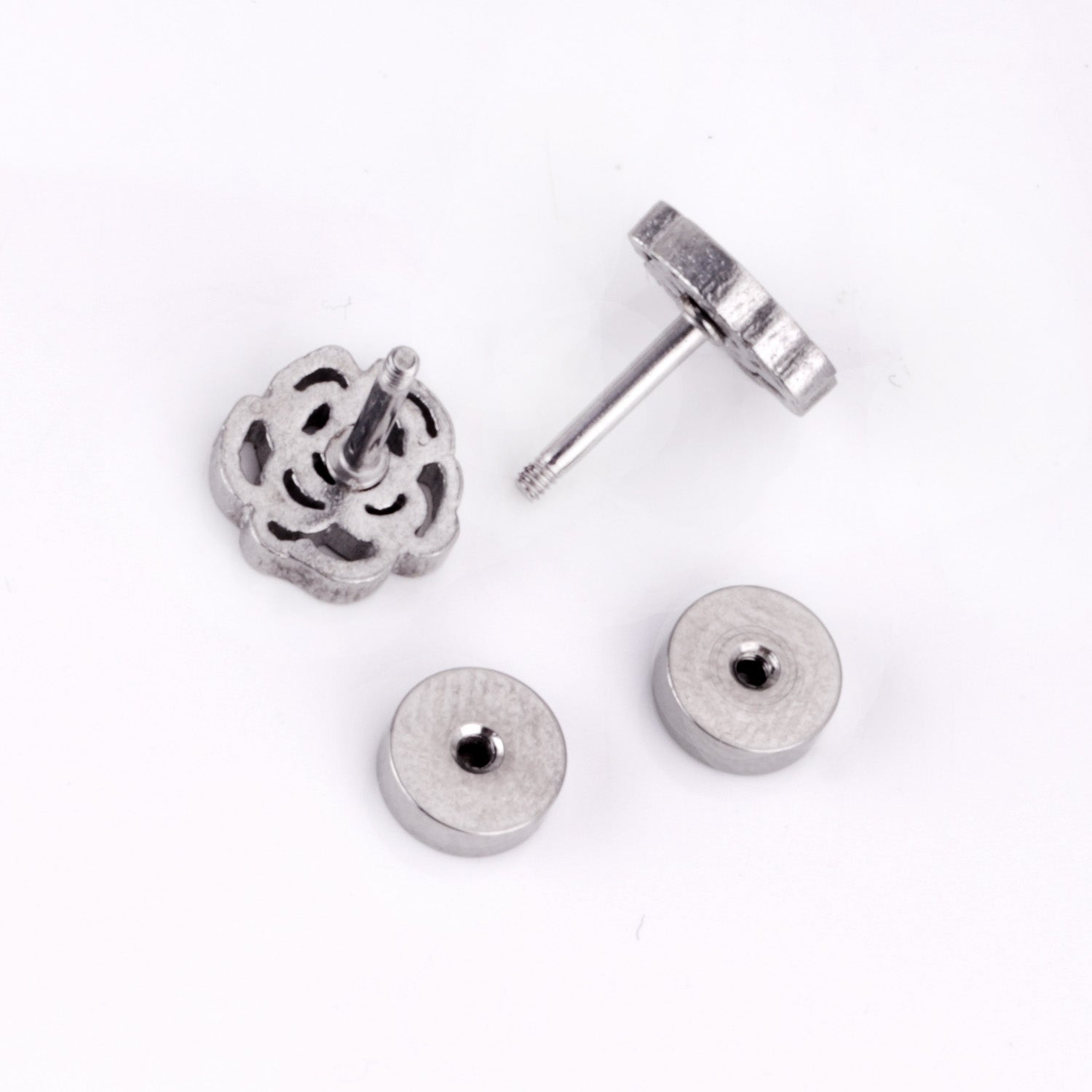 Dora Rose Flower	Flat Back Studs