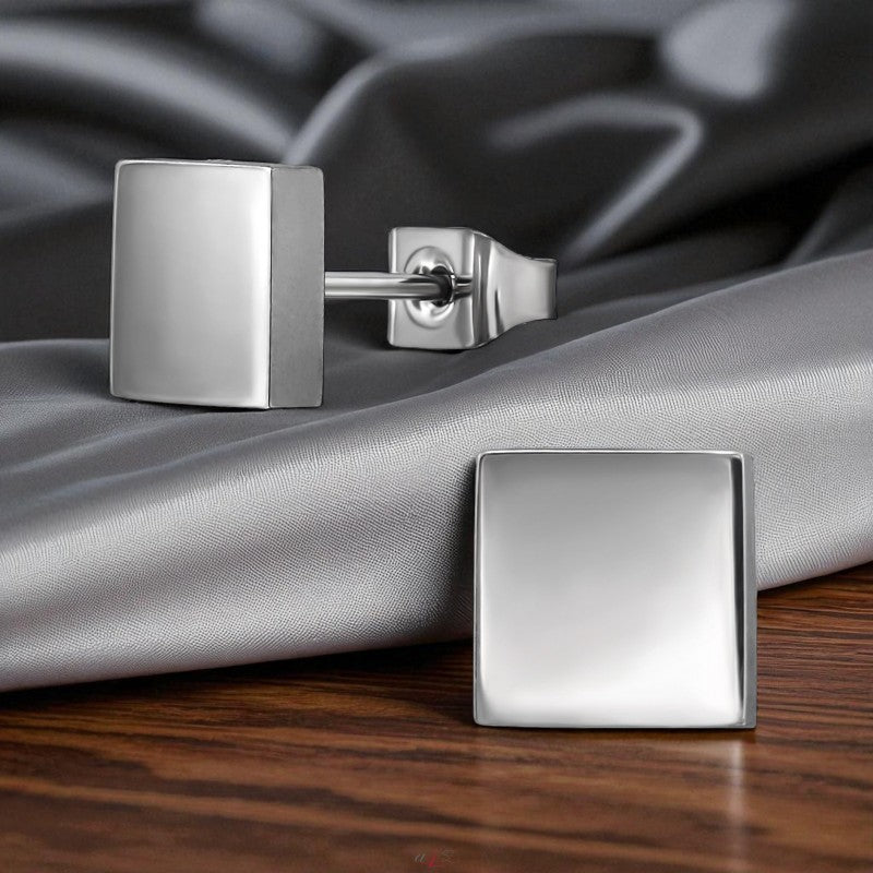 Flora Plain Square	Studs