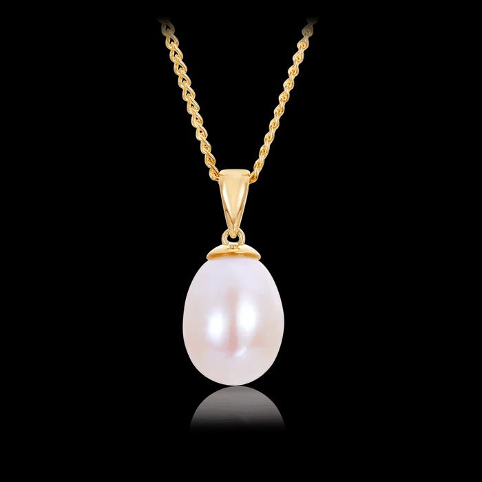 Palming 18K Gold Sterling Silver AAA Freshwater 11-12mm Pearl	Necklace