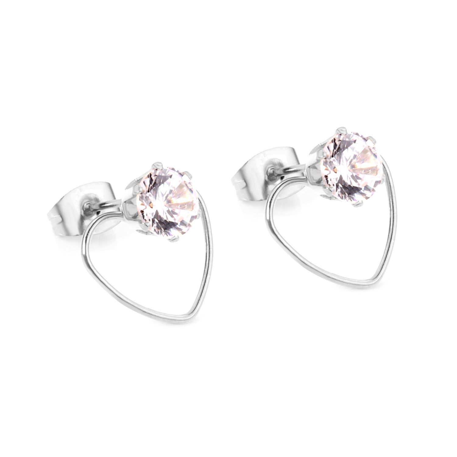 Isabel Stone in Heart Studs