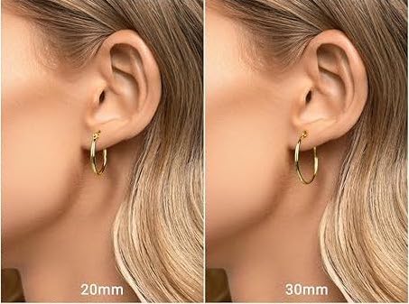 Prema Hoops | Waterproof 18K Gold 20mm To 70mm