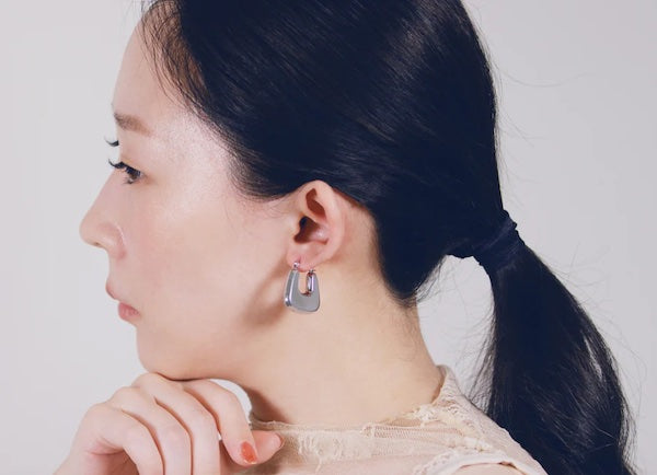 Mirela Chunky U Shape Hoops | Waterproof 18K Gold & Silver
