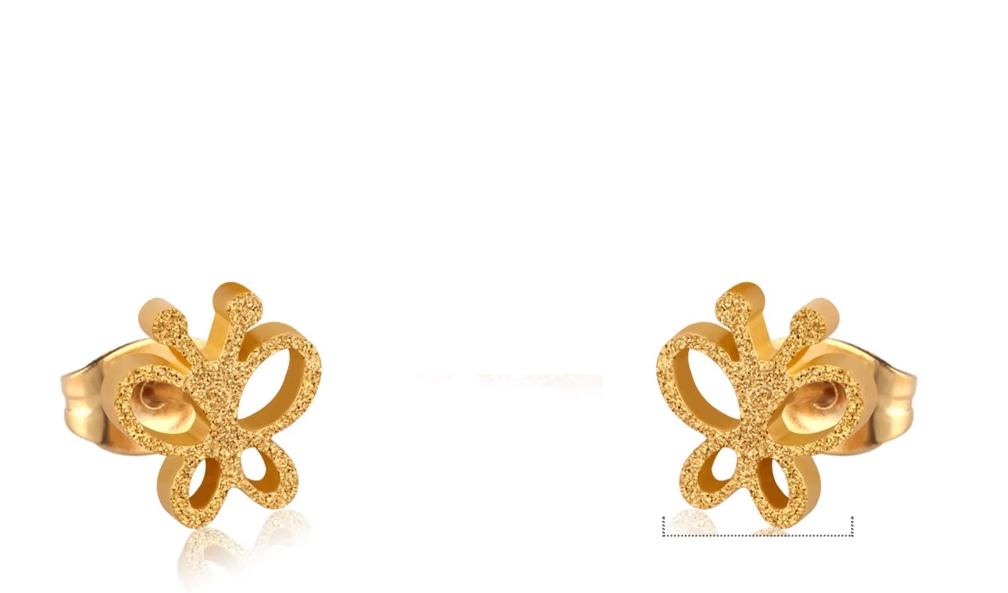 Amie Butterfly Studs | Waterproof 18k Gold & Silver