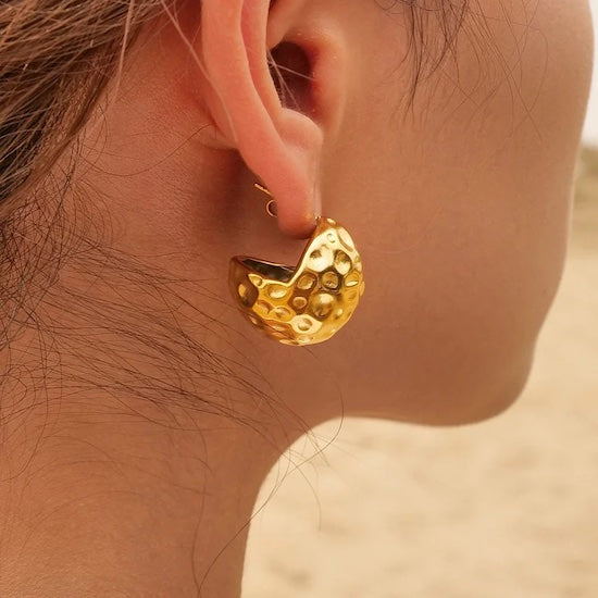 Serene Chunky Studs | Waterproof 18K Gold